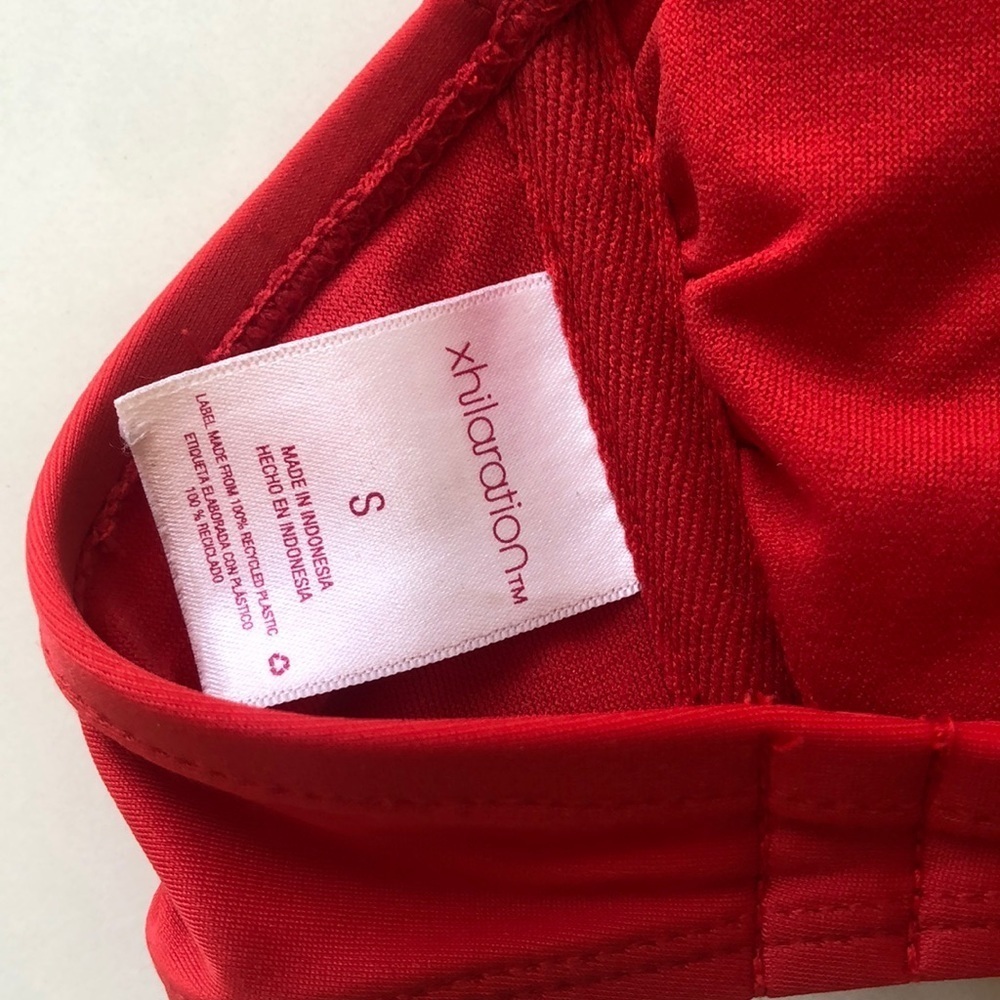 Xhilaration Red Bandeau Style Bikini Top Size S - Picture 3 of 3